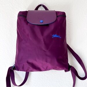 Longchamp - Mini Le Pliage Backpack in Plum Purple